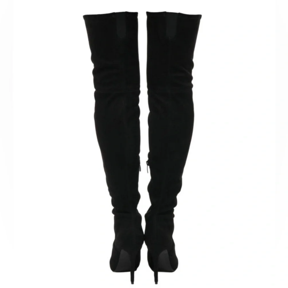 Kendall + Kylie “Kayla” Thigh-High Suede Boots – Size 9, Black or Burgundy (NWT)